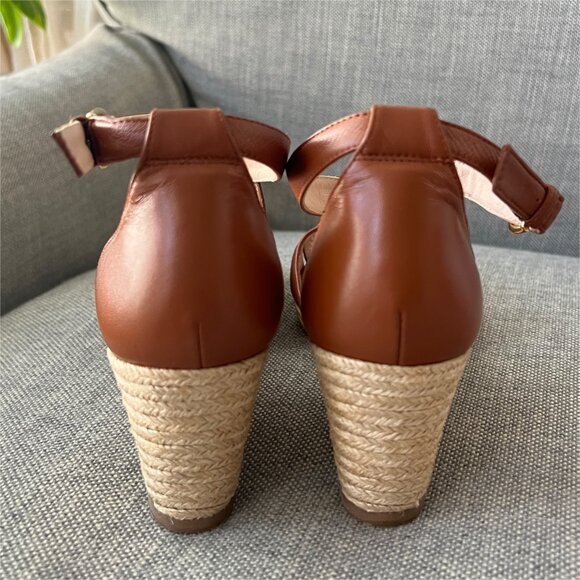 LK Bennett Priya Espadrille Wedge Sandal in Brown; Size 6.5 EU 37.5 EUC - Picture 7 of 10